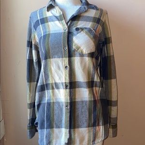 Obey flannel with cinched waist size small
